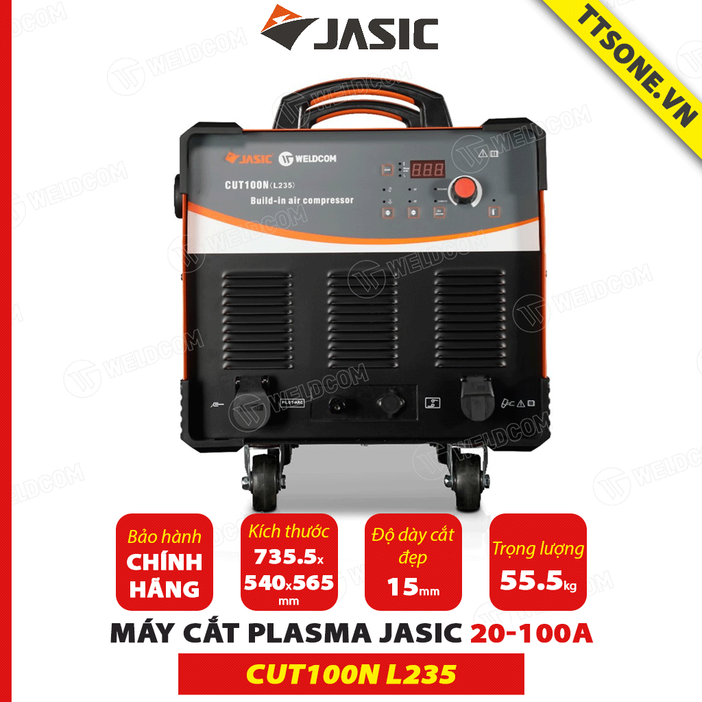 Cấu tạo mặt ngoài máy Cắt PLASMA CUT100N L235 JASIC