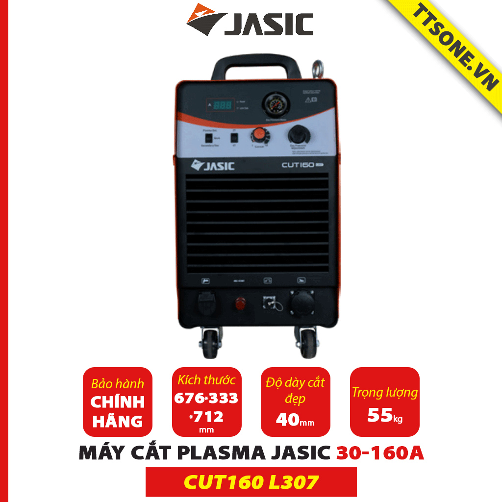 Cấu tạo mặt ngoài Máy Cắt Kim Loại Công Nghệ Hồ Quang PLASMA CUT160 L307 JASIC - TTSONE