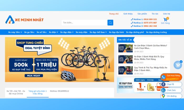 Cửa hàng xe Minh Nhật - Địa chỉ cung cấp đa dạng mẫu xe đạp fixed gear