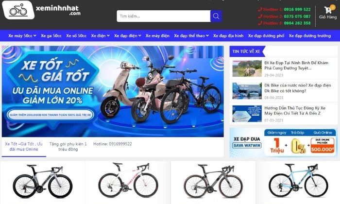 Xe Minh Nhật - Đơn vị cung cấp các mẫu xe đạp thể thao uy tín