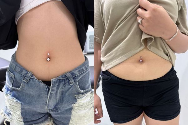 xỏ khuyên rốn đẹp cho nữ diện bikini đi biển