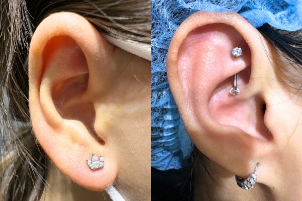 Ảnh khách xỏ khuyên tai đẹp