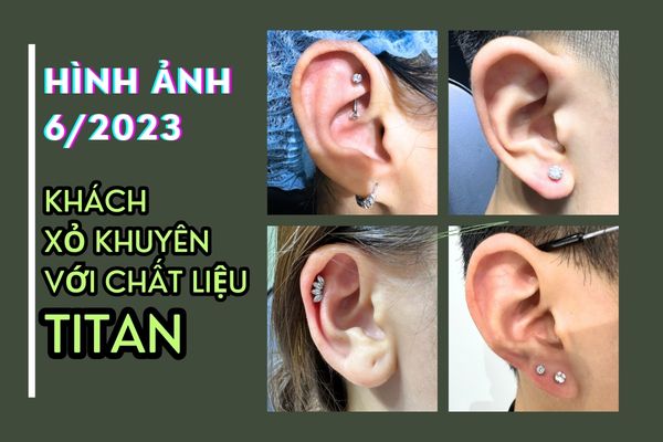 Ảnh khách xỏ khuyên tai đẹp