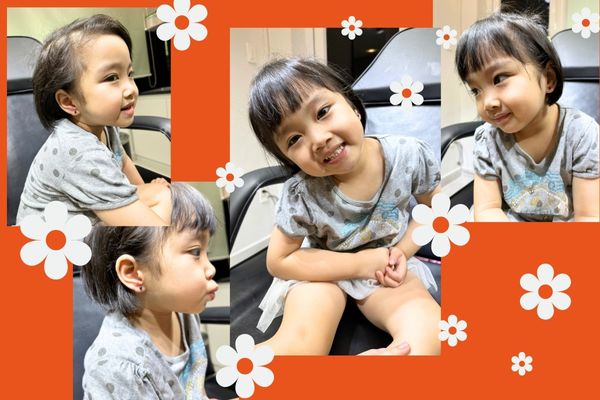 Ảnh em bé xỏ khuyên đáng yêu tại cửa hàng TinyBox