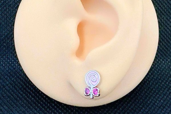 BÔNG TAI CÂY KẸO DỄ THƯƠNG - MIX HỒNG