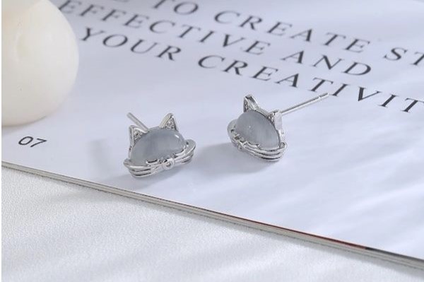 Bông tai đá mắt mèo OPAL thời trang