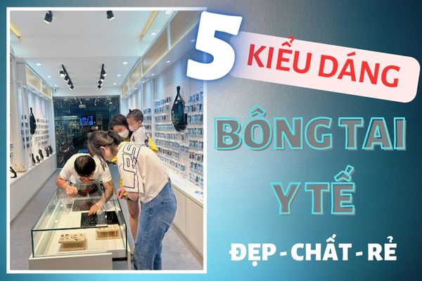 Bông tai thép y tế