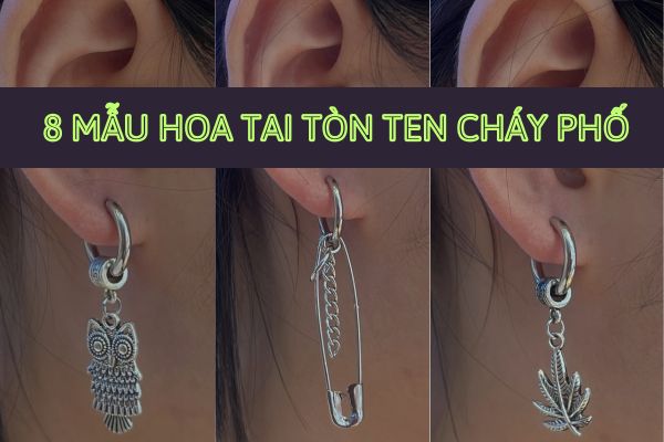 bông tai tòn ten kì lạ đi cháy phố