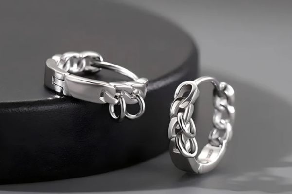 Bông tai tròn xích rỗng