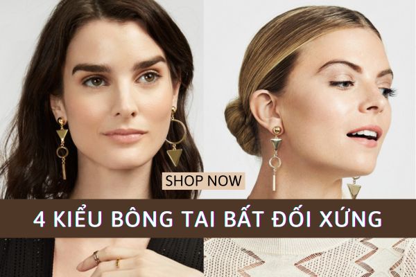 cặp bông tai bất đối xứng