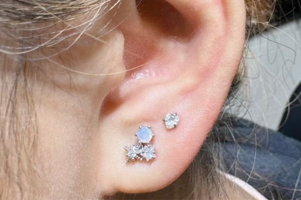 xỏ khuyên thịt tai - xỏ khuyên lobe