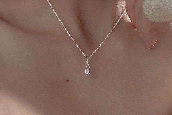 Dây chuyền thời trang hình giọt nước - Phong cách Hàn Quốc