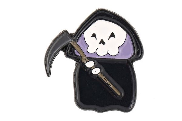 Ghim cài kim loại hình THẦN CHẾT cute