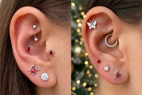 Gợi ý 3 Combo phối khuyên chủ đề Giáng Sinh: Tone Đỏ & Xanh