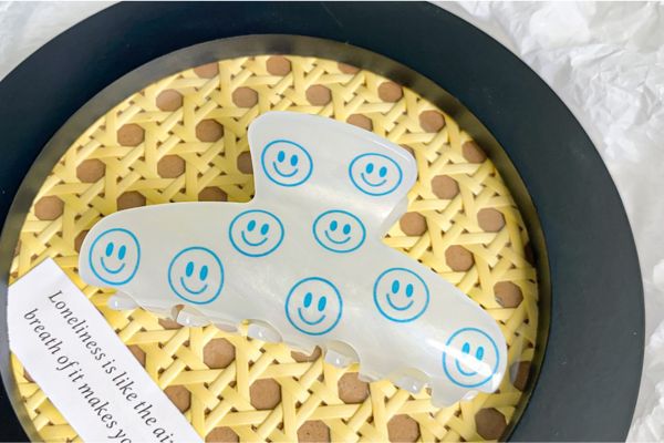 Kẹp tóc càng cua hình mặt cười dễ thương