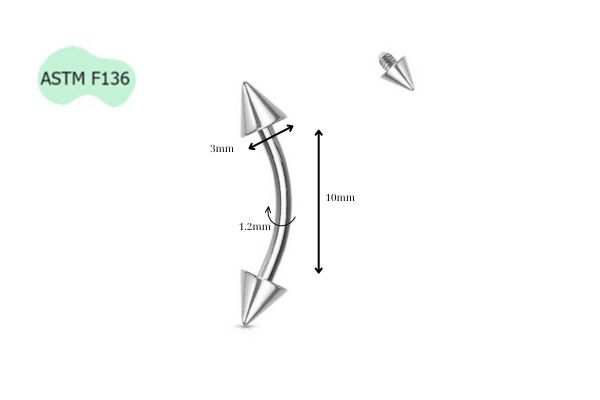 Khuyên cong chốt nhọn