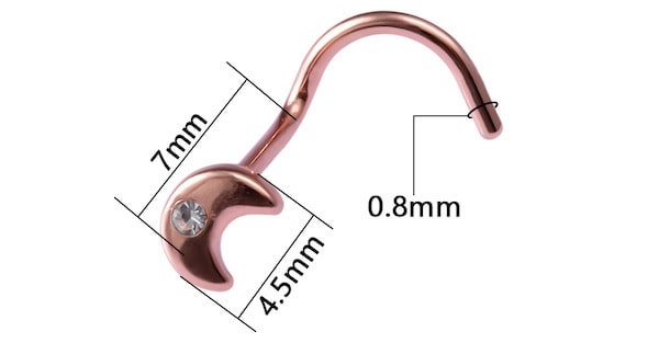 Khuyên mũi hình mặt trăng - khuyên tai Tragus
