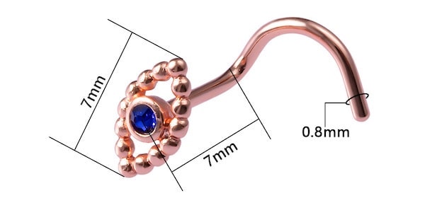 Khuyên mũi hình con mắt - khuyên tai Tragus