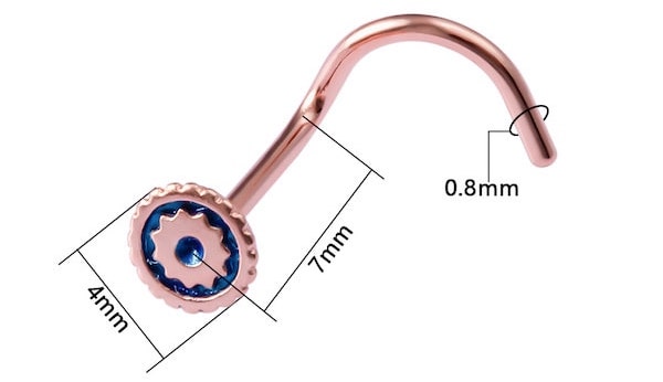 Khuyên mũi mặt tròn - Phù hợp vị trí khuyên tai Tragus