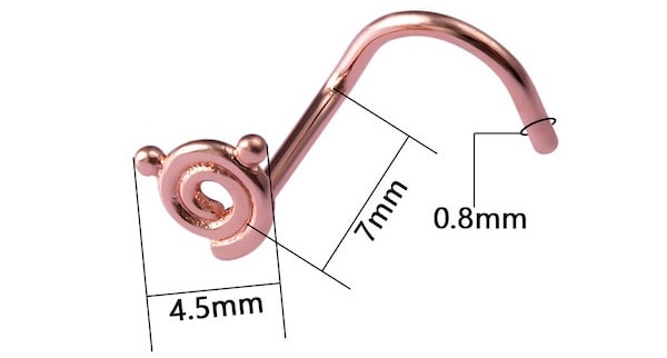 Khuyên mũi đẹp - khuyên tai Tragus hình con gấu