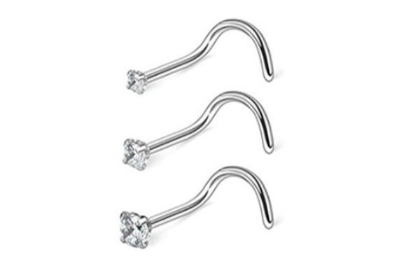 Khuyên mũi xoắn - 3 size đá