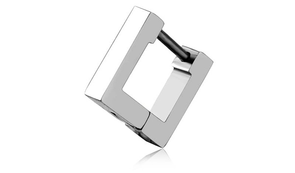 khuyên tai bạc nam làm từ chất liệu thép y tế