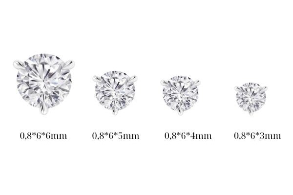 Khuyên tai đính đá nhiều size