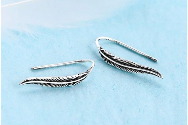 Khuyên tai đẹp lông vũ thời trang cho nữ - TINYBOX