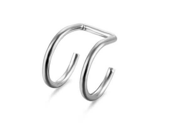 Khuyên tai không cần xỏ màu bạc