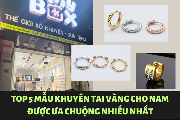 khuyên tai vàng cho nam
