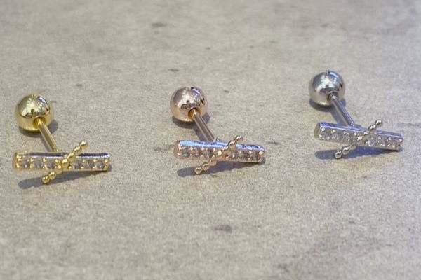 Bông tai nữ đính hạt thời trang - Bông tai giá rẻ