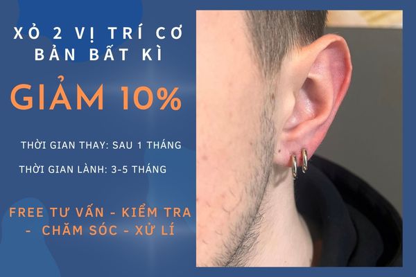 Các vị trí xỏ khuyên tai cơ bản