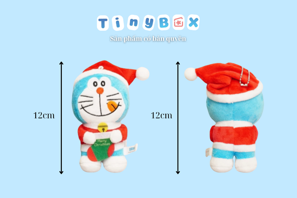 Móc khóa thú bông Doraemon giáng sinh 2024