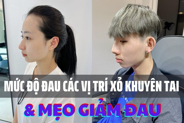 Mức độ đau các vị trí xỏ khuyên tai