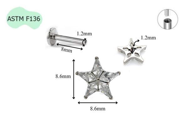 Ngôi sao năm cánh đá trắng