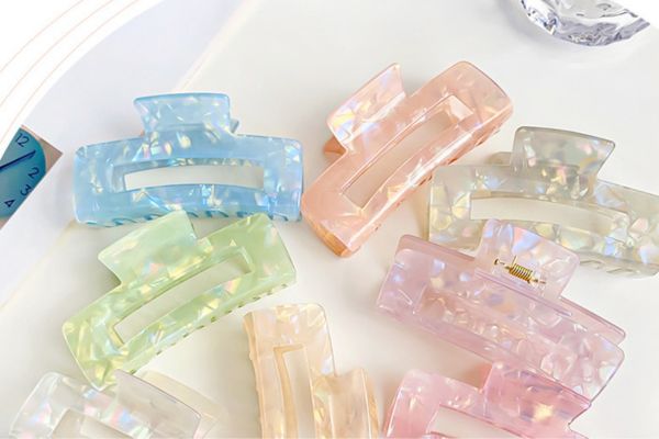 Phụ kiện tóc họa tiết đá hoa cương - Có 4 màu