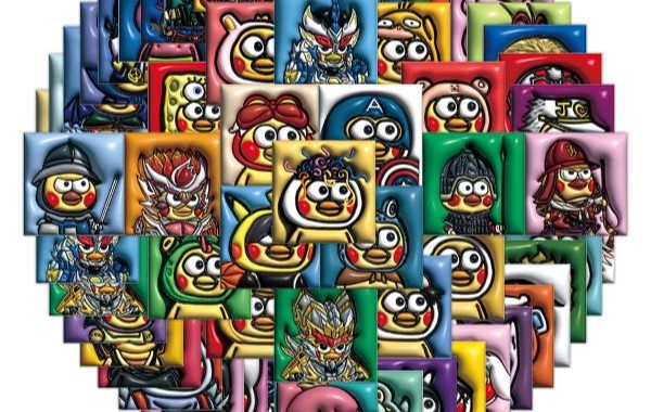 Set 63 hình dán gà con 3D, dễ thương