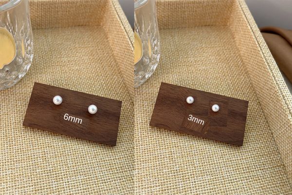 Trang sức ngọc trai 2 size - hợp kim