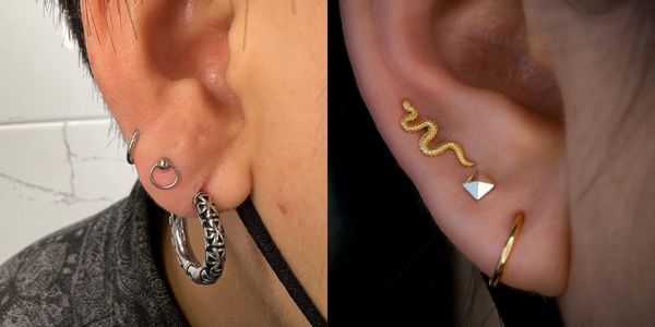 Vị trí xỏ khuyên tai không đau - Cách mix các vị trí