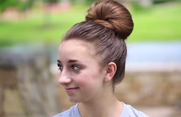 Vị trí xỏ khuyên tai không đau - Cột tóc gọn gàng