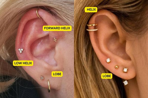 vị trí xỏ khuyên tai mix Helix đẹp nhất