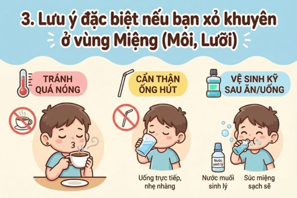 xỏ khuyên ở miệng (môi, lưỡi) lưu ý khi uống cà phê