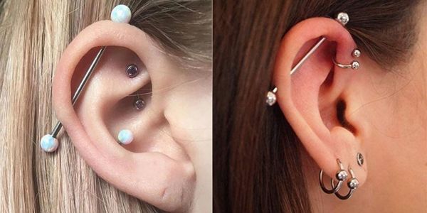 Xỏ khuyên Industrial có đau không?