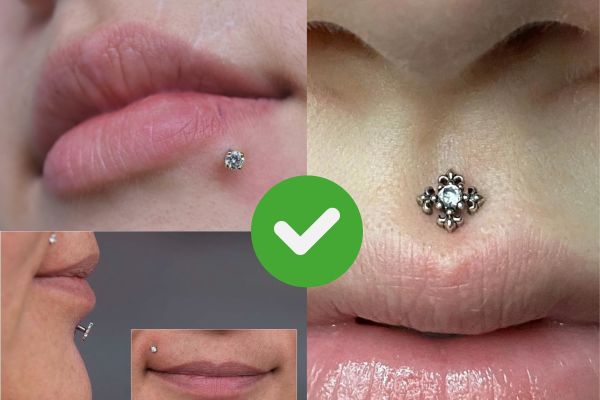 Xỏ khuyên môi đánh son được không?