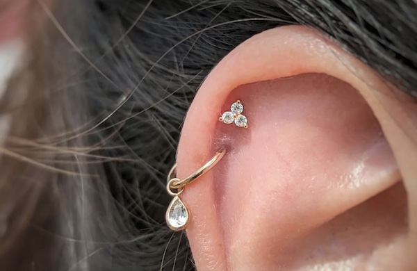 Vị trí xỏ khuyên sụn tai được săn đón nhiều nhất năm nay