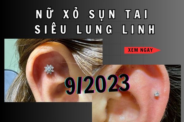 Xỏ khuyên sụn tai cho nữ