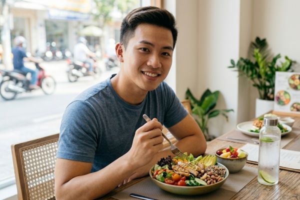 Chế độ ăn uống lành mạnh nhiều rau xanh và trái cây giúp tăng cường sức đề kháng cho người mới xỏ khuyên tai.
