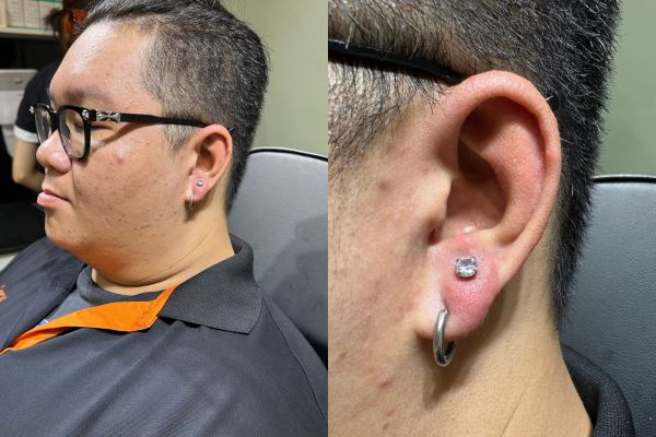 Xỏ khuyên tai mặt đá