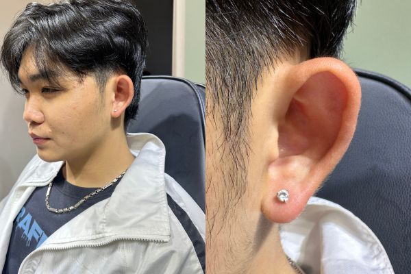 Xỏ khuyên tai mặt đá