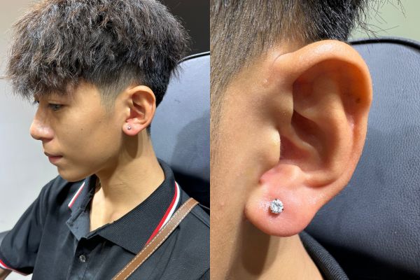 Xỏ khuyên tai mặt đá